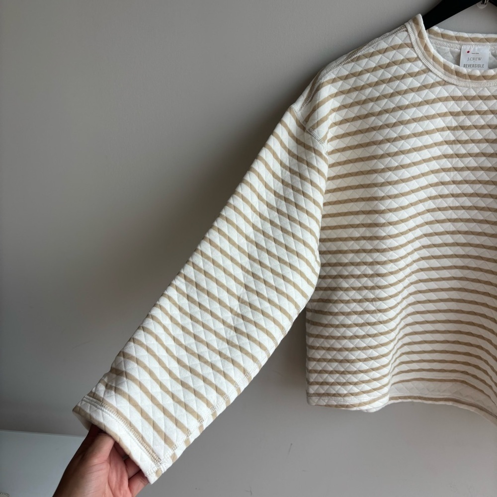 NWOT J. Crew Reversible quilted pullover, Size S - Picture 5 of 8